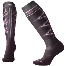 Damen-Kniestrümpfe Smartwool Phd Ski Light Pattern Women`s lila bordeaux