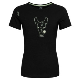 Damen-T-Shirt Chillaz Valencia Happy Alpaca schwarz Black