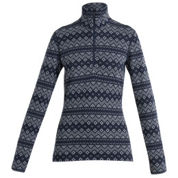 Damen-Funktionsshirt Icebreaker 260 Vertex LS Half Zip First Snow dunkelblau Midnight Navy/Snow/J
