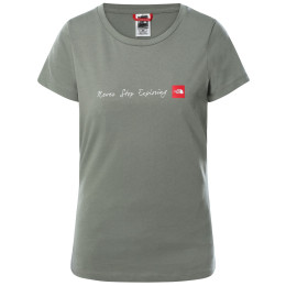 Damen-T-Shirt The North Face W S/S Neverstopexploring Tee grau/grün AgaveGreen