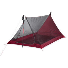 Ultraleichtes Zelt MSR Thru-Hiker Mesh House 2 V2 rot Red