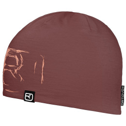 Mütze Ortovox 120 Tec Logo Beanie dunkelrosa/rosa mountain rose