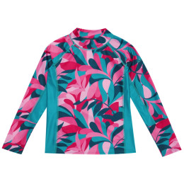 Kinder-T-Shirt Regatta Hoku II rosa Tahoe Blue/Tropical Leaf Print