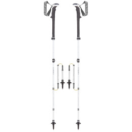 Trekkingstöcke Leki Micro Vario Carbon Lady AS schwarz WhiteLightanthraciteSilver