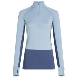 Damen-Funktionsshirt Icebreaker Wom Mer 260 ZoneKnit LS Half Zip blau/grau Dawn/Zincblu/Cb