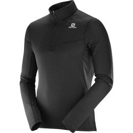 Herren-Sweatshirt Salomon Grid HZ Mid M schwarz Black