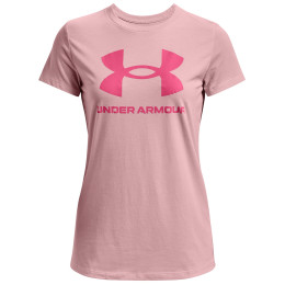 Damen-T-Shirt Under Armour Sportstyle Logo SS rosa Prime Pink / / Pink Punk