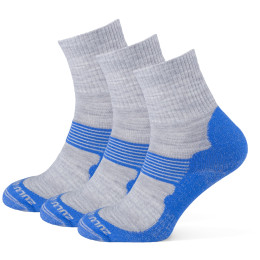 Socken Zulu Merino Men 3 pack grau/blau