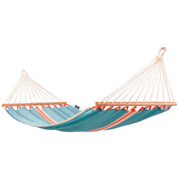 Hängematte mit Stangen La Siesta Fruta Single blau Curacao