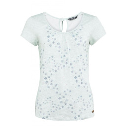 Damen-T-Shirt Chillaz Hide The Best Flower weiß/blau light aqua sky melange