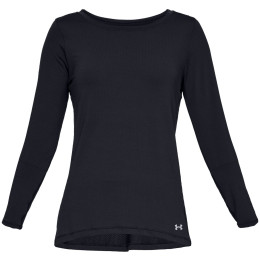 Damen-T-Shirt Under Armour HG Armour Long Sleeve schwarz Black//MetallicSilver