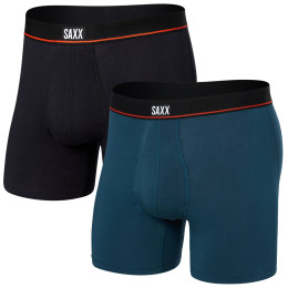 Boxershorts Saxx Non-Stop Stretch Cotton Bb Fly 2Pk blau/schwarz deep navy/black