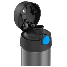 Trinkverschluss Thermos für eine Kinderthermoskanne mit Strohhalm schwarz