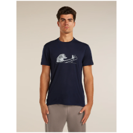 Herren-Funktionsshirt Icebreaker Merino Blend Core SS Tee Canoe Companions dunkelblau MIDNIGHT NAVY