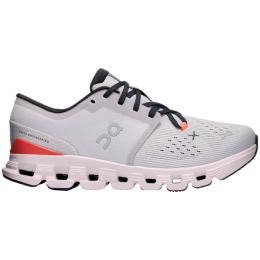 Damen Laufschuhe On Running Cloud X 4 2024 hellgrau Silver/Flame
