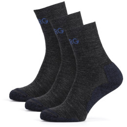 Herrensocken Warg Trek Merino 3-pack grau/blau