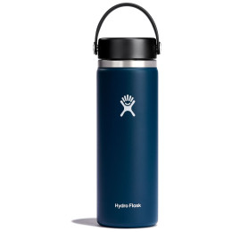 Thermoflasche Hydro Flask Wide Mouth 20 oz blau/weiß indigo