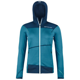 Damen Funktions-Sweatshirt Ortovox Fleece Light Hoody W 2024 blau mountain blue