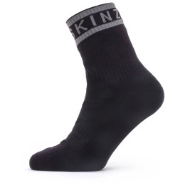 Wasserdichte Socken SealSkinz WP Warm Weather Ankle Length with Hydrostop schwarz Black/Grey