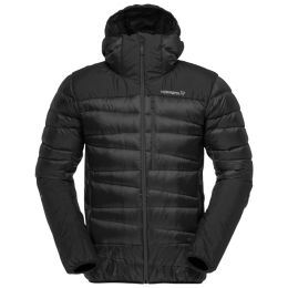 Herren-Daunenjacke Norrona falketind down750 Zip Hood schwarz Caviar Black