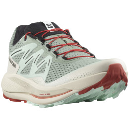 Herren Laufschuhe Salomon Pulsar Trail hellgrün Lily Pad / Bleached Aqua / Hot Sauce
