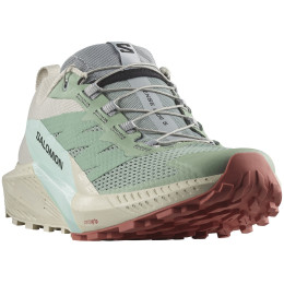 Damen Laufschuhe Salomon Sense Ride 5 hellgrün Lily Pad / Rainy Day / Bleached Aqua