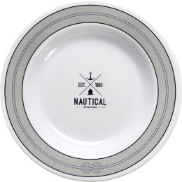 Teller Brunner Deep plate white grau/weiß