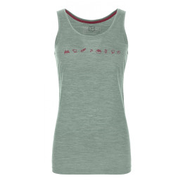 Damenunterhemd Ortovox 120 Cool Tec Icons Top W grün GreenForrestBlend