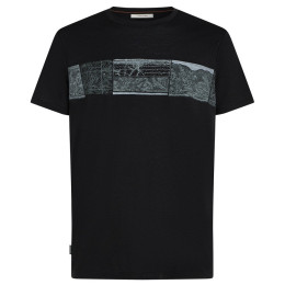 Herren-T-Shirt Icebreaker Men Merino 150 Tech Lite SS Tee Elevation Line schwarz Black