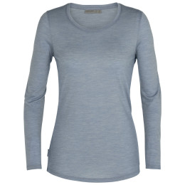 Damen-T-Shirt Icebreaker W Sphere LS Low Crewe grau GravelHeather