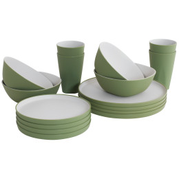 Geschirrset Outwell Gala 4 Person Dinner Set grün Shadow Green