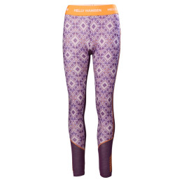 Damen-Funktionsunterhose Helly Hansen W Lifa Merino Mwt Graphic Pant lila Amethyst Star Pixel