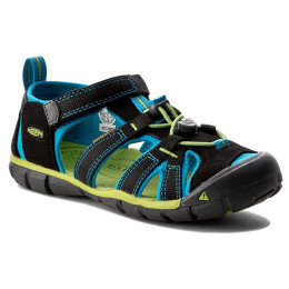 Kindersandalen Keen Seacamp II CNX JR (2019) schwarz Black/BlueDanube