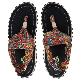 Sandalen Gumbies Slingback Aboriginal schwarz/braun Aboriginal