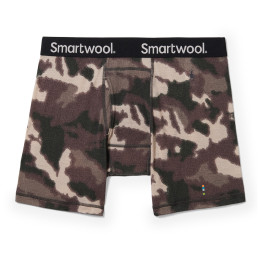 Herren funktionelle Boxershorts Smartwool M Merino Print Boxer Brief Boxed braun dune blurred camo print