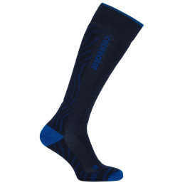 Damensocken Icebreaker W Mer Ski+ Medium OTC Mountain Contour schwarz/blau Mnav/Lazu/Black
