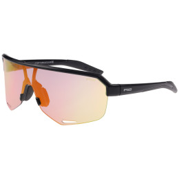 Sportbrille R2 Fluke v2 schwarz/orange Barva čočky : šedá do šedé Povrchová úprava čočky : černočervený chrom