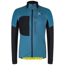 Herren Funktions-Sweatshirt Montura Traccia Octa Maglia schwarz/türkis SteelBlue/SunnyLime
