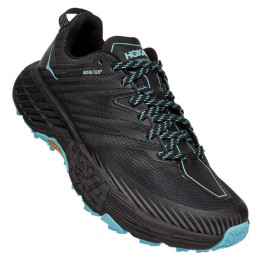 Damen Laufschuhe Hoka Speedgoat 4 Gtx schwarz/türkis Anthracite/DarkGullGrey
