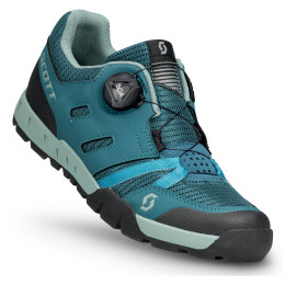 Damen-Radsportschuhe Scott W's Sport Crus-r Flat Boa blau/grün petrol blue/mint green