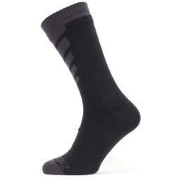 Wasserdichte Socken SealSkinz WP Warm Weather Mid schwarz/grau Black/Grey