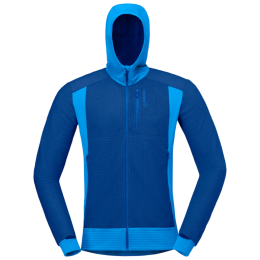 Herren Funktions-Sweatshirt Norrona falketind Alpha120 Zip Hood blau Limoges