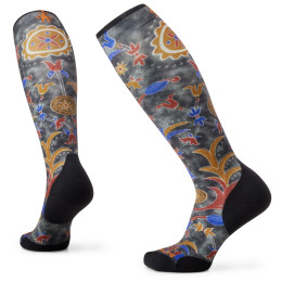 Ski-Socken Smartwool W Ski Tc Royal Floral Print Otc schwarz/blau Black