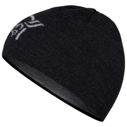 Mütze Norrona 29 light merinoUll logo Beanie schwarz Caviar Melange