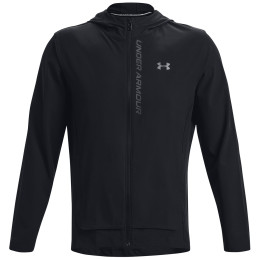 Herren Windjacke Under Armour Outrun the Storm Jacket schwarz Black / Jet Gray / Reflective