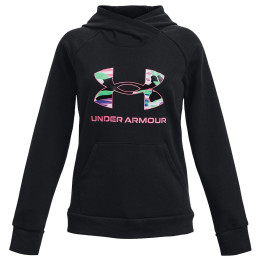 Kinder-Sweatshirt Under Armour Rival Fleece BL Hoodie schwarz Black/Pink Punk