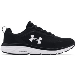 Herren Laufschuhe Under Armour Charged Assert 9 schwarz/weiß Black / White / White