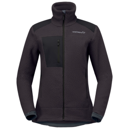 Damen-Sweatshirt Norrona trollveggen warm3 Jacket dunkelgrau Phantom