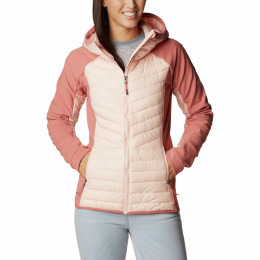 Damen-Winterjacke Columbia Powder Lite™ Hybrid Hooded Jacket rosa Peach Blossom, Dark Coral