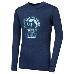 Kinder-Funktionsshirt Sensor Merino DF Planet Deep Blue dunkelblau Deep Blue